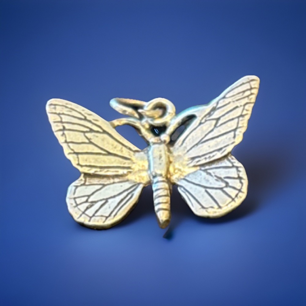 925 Sterling Silver Butterfly Shape Pendant Charm Animal & Insect Theme No Stone